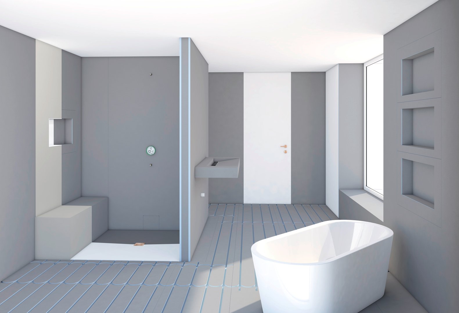 wedi installation and building board detail