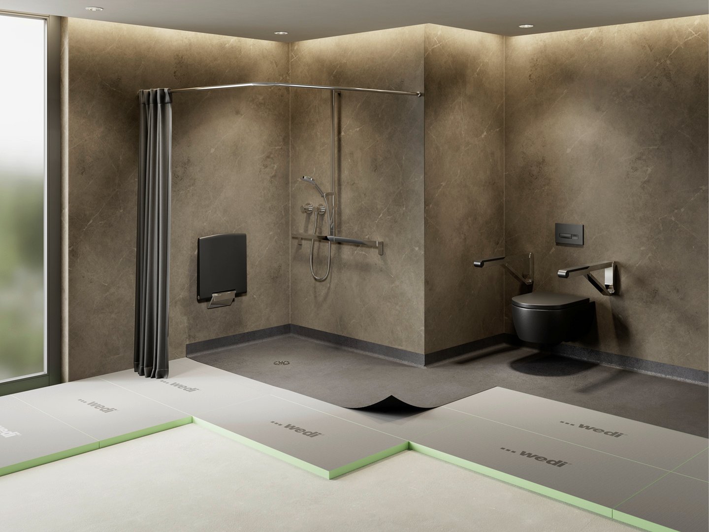 wedi Fundo wet room and shower floor system